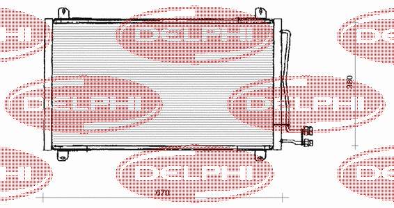 TSP0225125 Delphi radiador de aparelho de ar condicionado