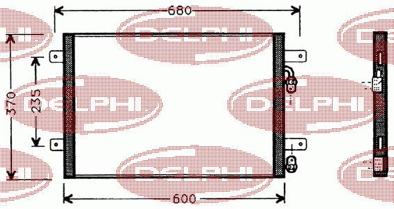 TSP0225152 Delphi radiador de aparelho de ar condicionado