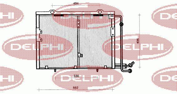 TSP0225193 Delphi radiador de aparelho de ar condicionado