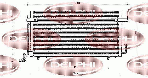 TSP0225217 Delphi radiador de aparelho de ar condicionado