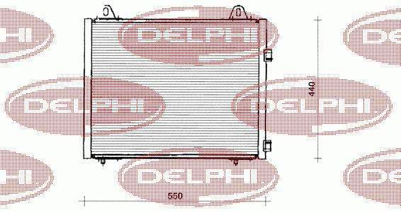 TSP0225222 Delphi radiador de aparelho de ar condicionado