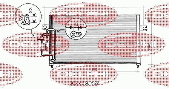 TSP0225287 Delphi радиатор кондиционера