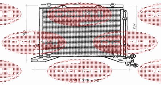 TSP0225330 Delphi radiador de aparelho de ar condicionado