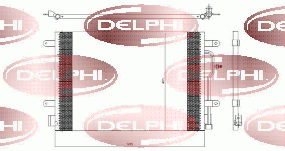 TSP0225406 Delphi radiador de aparelho de ar condicionado