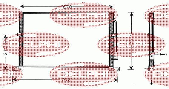 TSP0225419 Delphi radiador de aparelho de ar condicionado