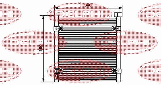 TSP0225422 Delphi radiador de aparelho de ar condicionado