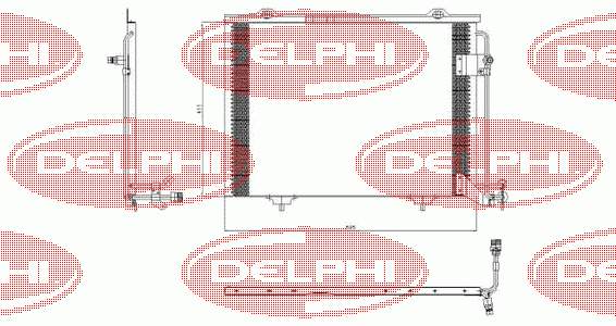 TSP0225432 Delphi radiador de aparelho de ar condicionado