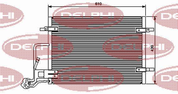 TSP0225453 Delphi radiador de aparelho de ar condicionado