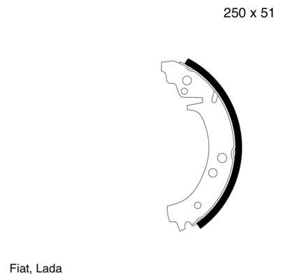 4407424 Fiat/Alfa/Lancia sapatas do freio traseiras de tambor