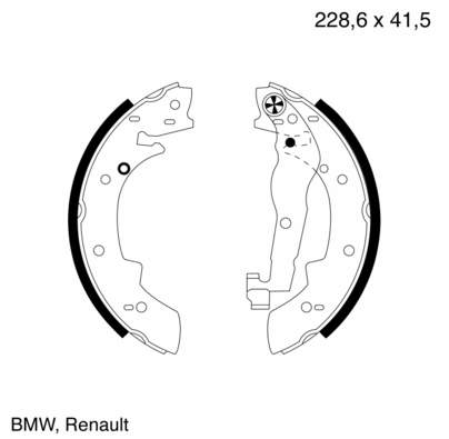 34211120867 BMW sapatas do freio traseiras de tambor