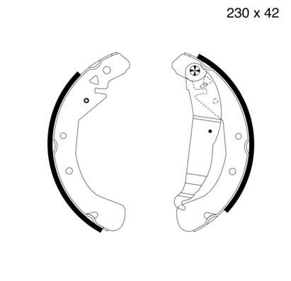 Sapatas do freio traseiras de tambor para Opel Astra (F07)