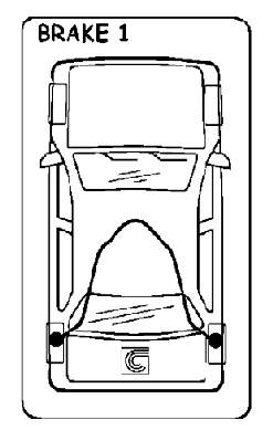 Cabo traseiro direito/esquerdo do freio de estacionamento 6139438 Ford