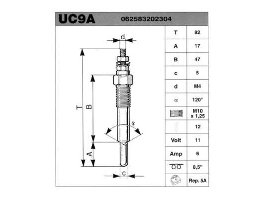 062583202304 Magneti Marelli vela de incandescência