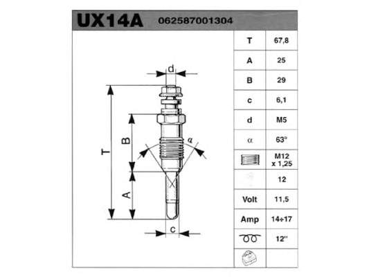 062587001304 Magneti Marelli vela de incandescência