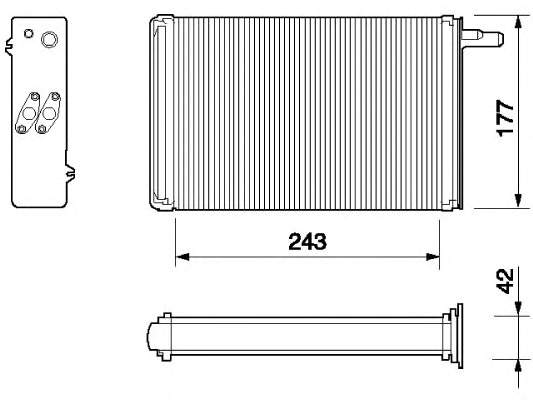 Радиатор печки 350218056000 Magneti Marelli