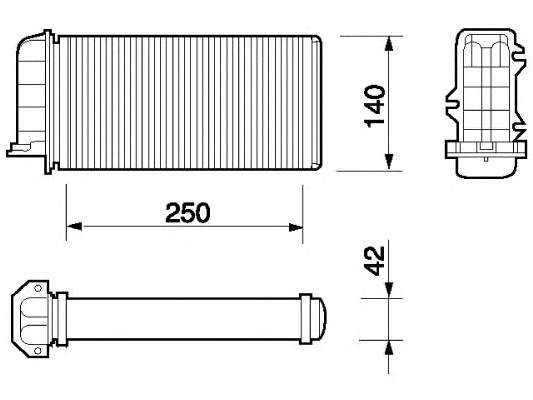 Radiador de forno (de aquecedor) Magneti Marelli 350218441000 preço, a partir de 82,56 USD