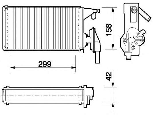 350218063000 Magneti Marelli radiador de forno (de aquecedor)