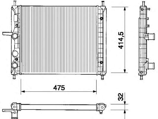 Radiador de esfriamento de motor 301808A7 Polcar