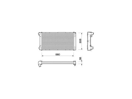 350213168000 Magneti Marelli radiador de esfriamento de motor