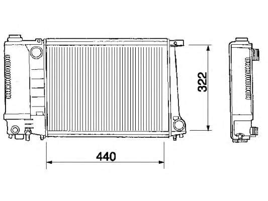 350213240000 Magneti Marelli radiador de esfriamento de motor