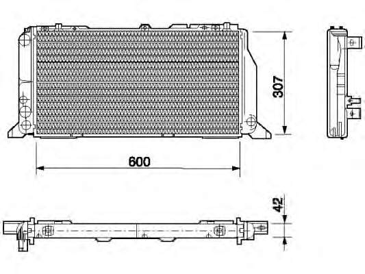 350213406000 Magneti Marelli radiador de esfriamento de motor