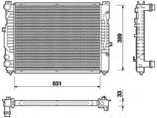 Радиатор охлаждения двигателя Magneti Marelli 350213712000 цена, от 62.16 USD