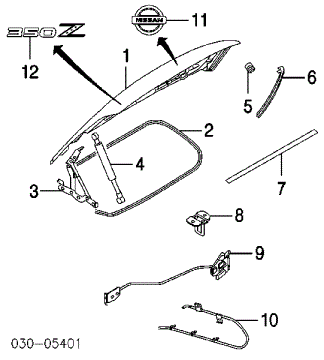 Клипса молдинга nissan