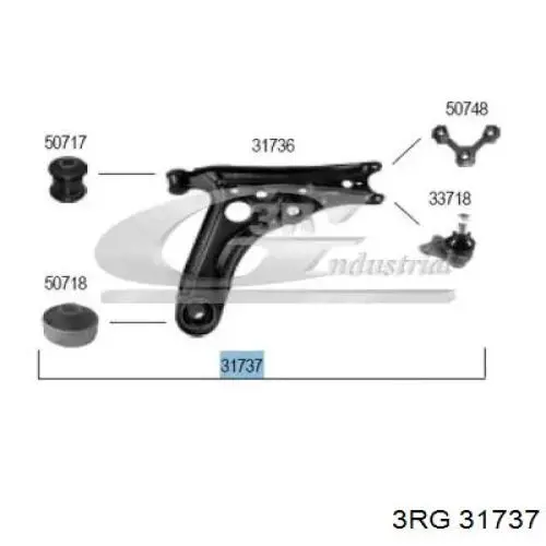 Рычаг передней подвески нижний левый/правый 31737 3RG