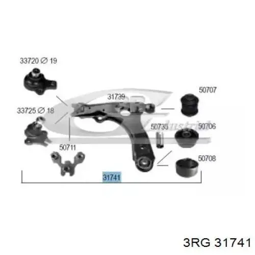 Рычаг передней подвески нижний левый/правый 31741 3RG
