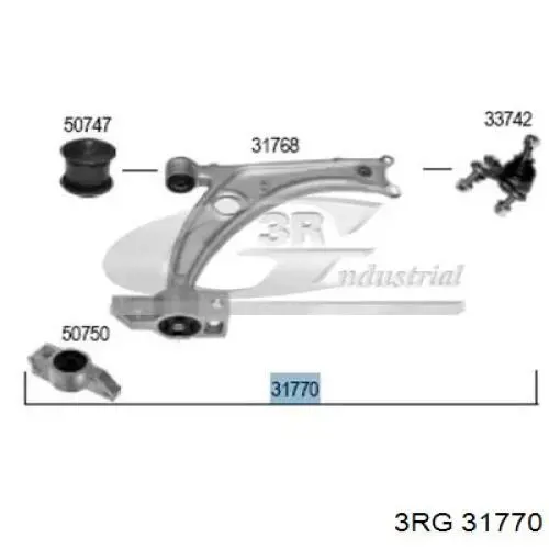Рычаг передней подвески нижний правый 31770 3RG