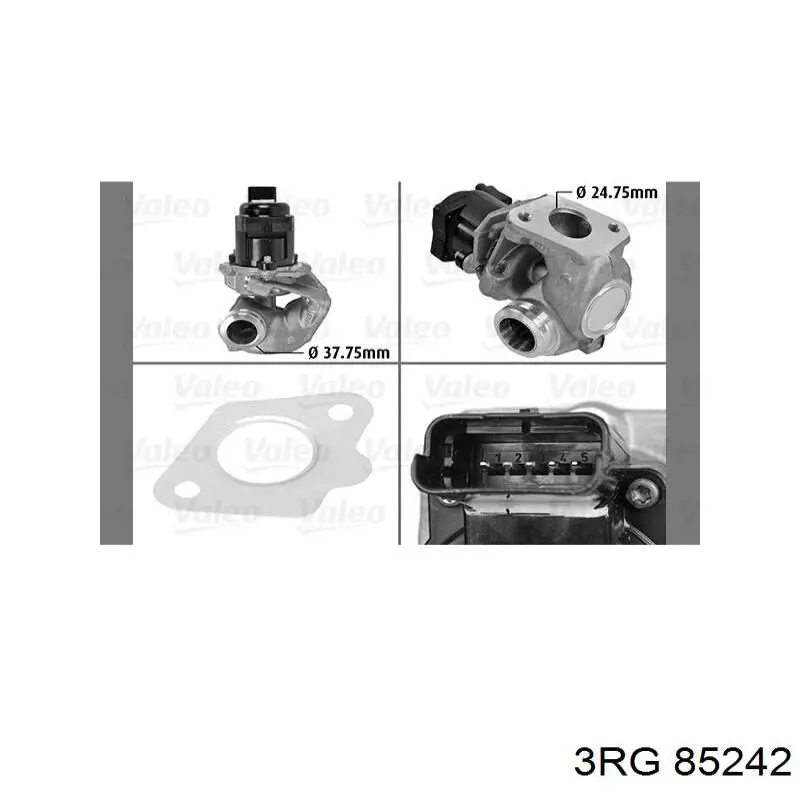 Хомут патрубка клапана EGR 85242 3RG