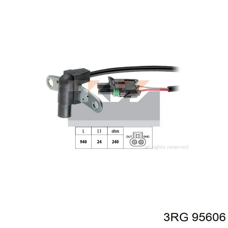 Sensor de posición del cigüeñal 95606 3RG