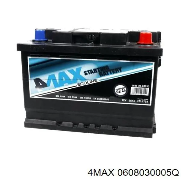 Аккумулятор 4max 55 А/ч 12 В 0608030005Q