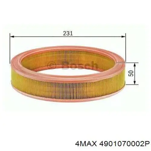 Ремкомплект шкворня поворотного кулака 4901070002P 4max
