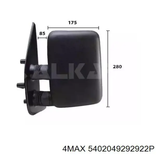 Купить 5402049292922P 4max Боковое зеркало заднего вида правое