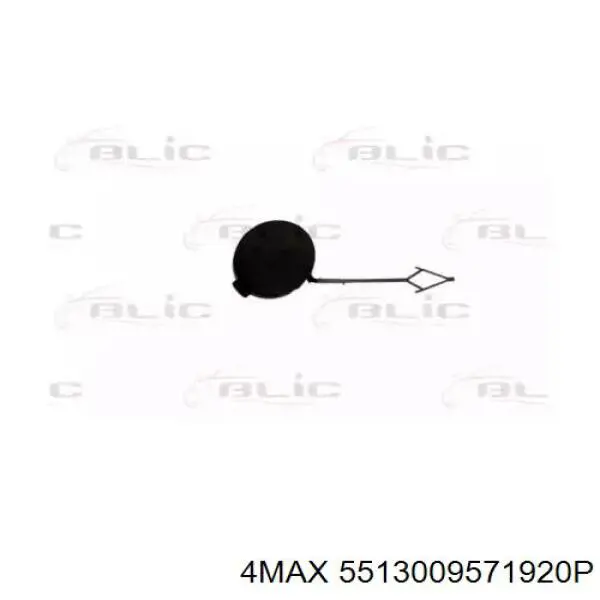 95U107-9 Polcar заглушка бампера буксировочного крюка передняя