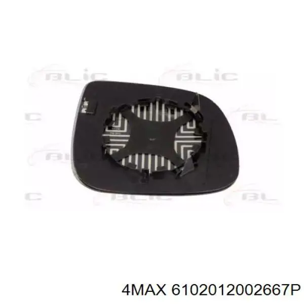 Стекло левого зеркала заднего вида 4052G03 Depo/Loro/Abakus