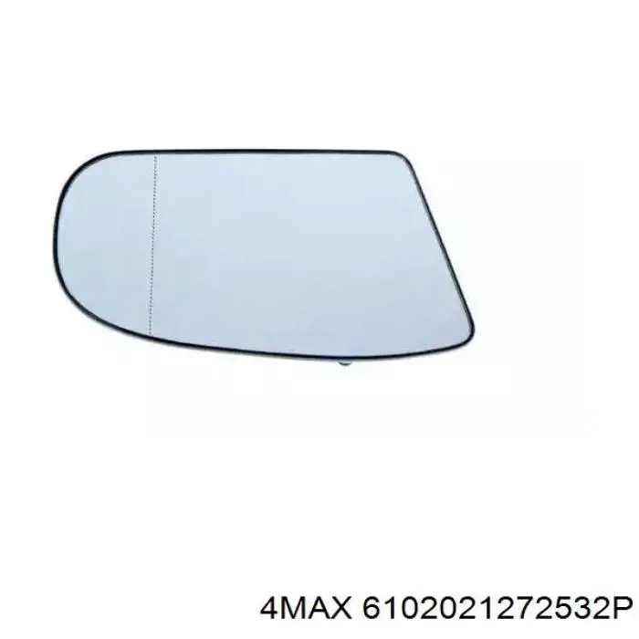 6102021272532P 4max elemento espelhado do espelho de retrovisão direito