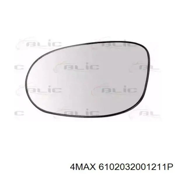 Стекло левого зеркала заднего вида 1227G03 Depo/Loro/Abakus