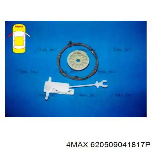 Mecanismo de elevalunas, puerta delantera izquierda 620509041817P 4max