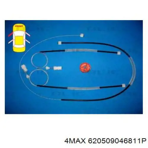 Механизм стеклоподъемника двери передней левой 620509046811P 4max