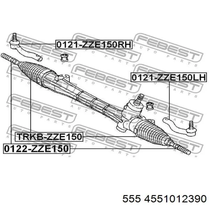 Рулевая рейка 4551012390 555