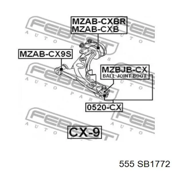 Шаровая опора, нижняя 555 SB1772 цена, от 15.34 USD