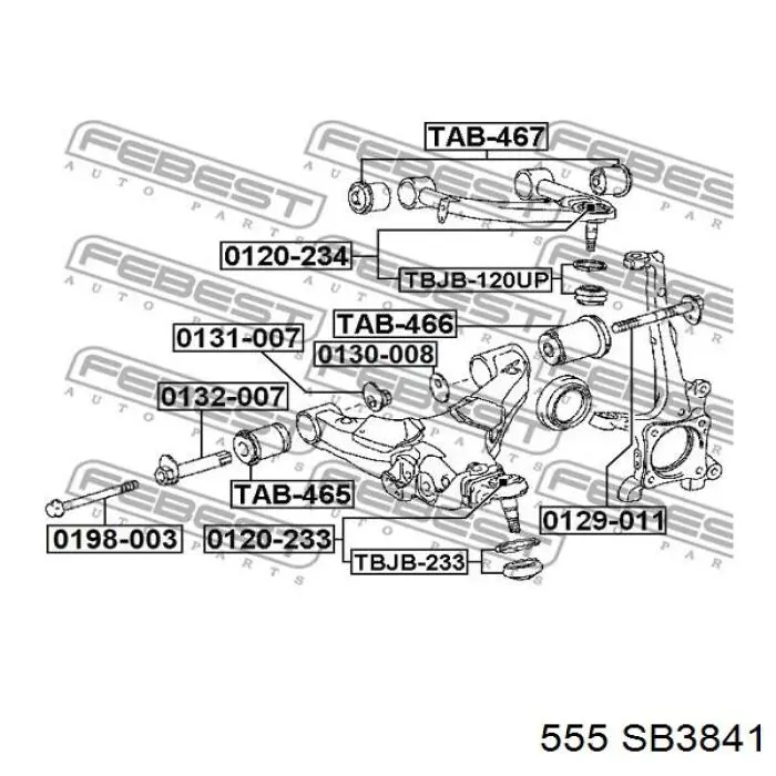 Верхние шаровые 555 SB3841