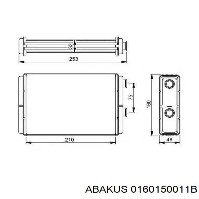 016-015-0010-B Abakus радиатор печки