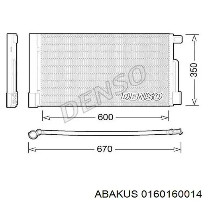 Condensador aire acondicionado 0160160014 Abakus