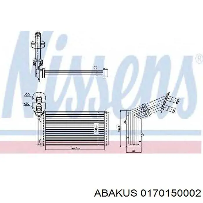 Радиатор печки (отопителя) на Seat Alhambra 7V8, 7V9