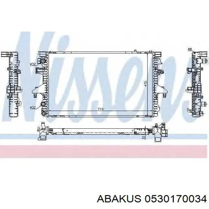 Радиатор охлаждения двигателя VALEO 733273 цена, от 104.95 USD