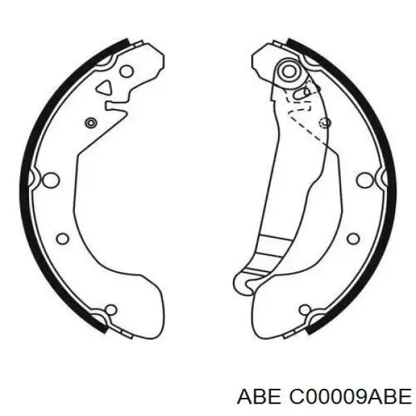 Задние барабанные колодки C00009ABE ABE