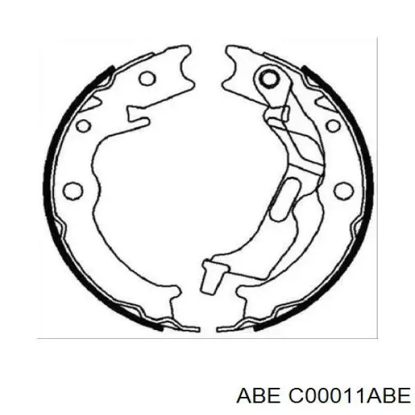 Тормозные колодки стояночного тормоза ABE C00011ABE цена, от 15.53 USD